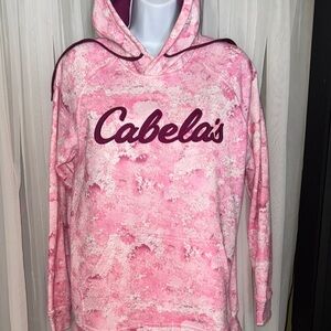 Cabela's Pink Hoodie Sweatshirt